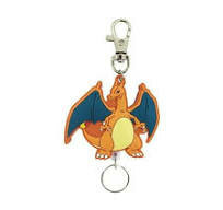 Pokemon Rubber Reel Keychain Charizard