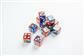 GAMEGENIC - GALAXY SERIES - MARS - D6 DICE SET 16 MM (12 PCS)