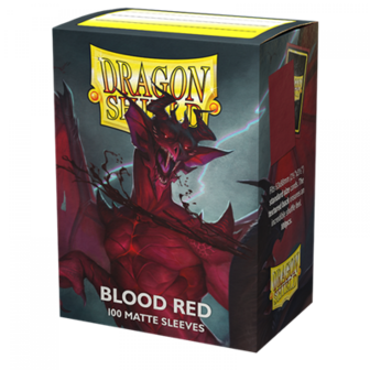 DRAGON SHIELD STANDARD MATTE SLEEVES - BLOOD RED &#039;SIMURAG&#039; (100 SLEEVES)