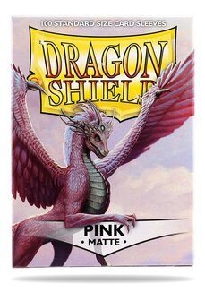 DRAGON SHIELD STANDARD SLEEVES - MATTE PINK (100 SLEEVES)