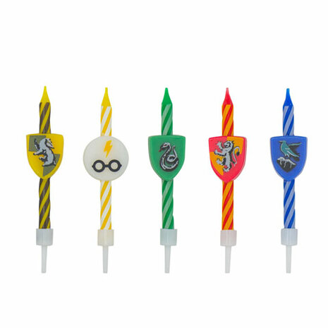 Set of 10 Birthday style Candles Harry Potter logo CR4205