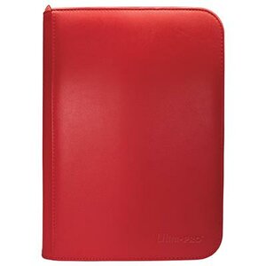 The Vivid 4-Pocket Zippered PRO-Binder Red