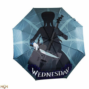 Umbrella Wednesday and her cello - Wednesday