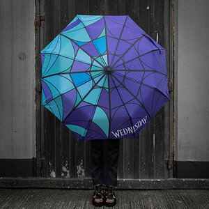 Umbrella Wednesday and Enid stained glass - Wednesday