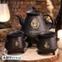 HARRY POTTER - Teapot - with Hogwarts cauldrons set_